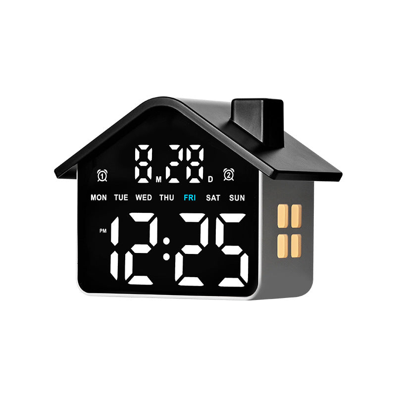 Digital Alarm Clock in Creative House Design Bowlift
