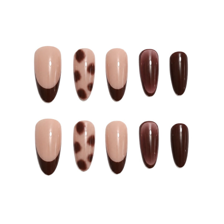 Artistic Almond-Shaped Press-On Nails Set Bowlift