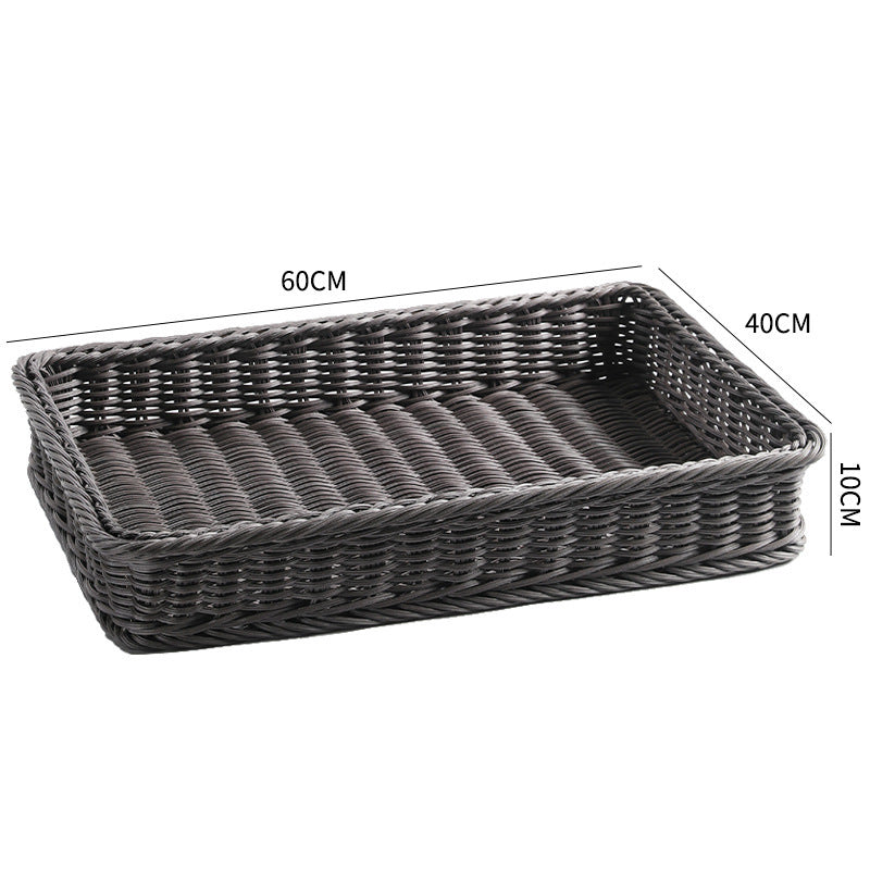 Large Rectangular Woven Storage Tray Bowlift