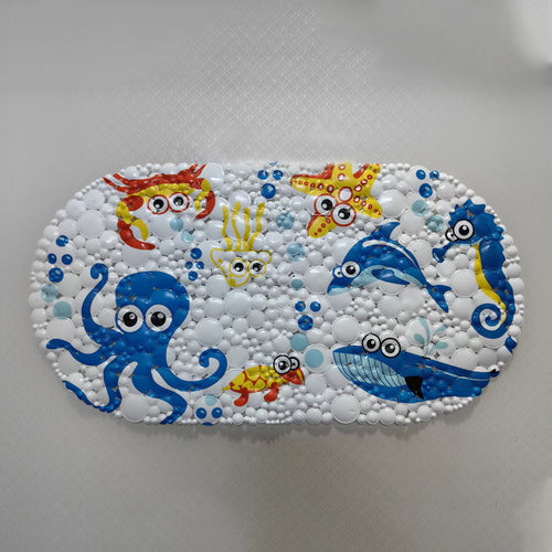Coastal-Themed Memory Foam Bath Mat Bowlift