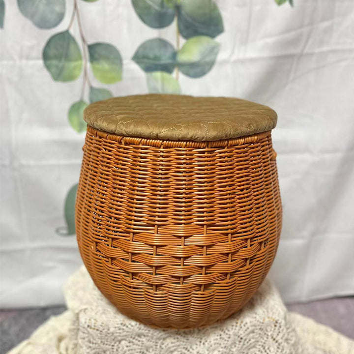 Women High-Quality Storage Basket with Padded Lid Bowlift