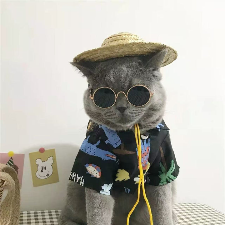 Pet Formal Button-Up Shirt with Satin Bow Tie and Cuff Sleeves Bowlift
