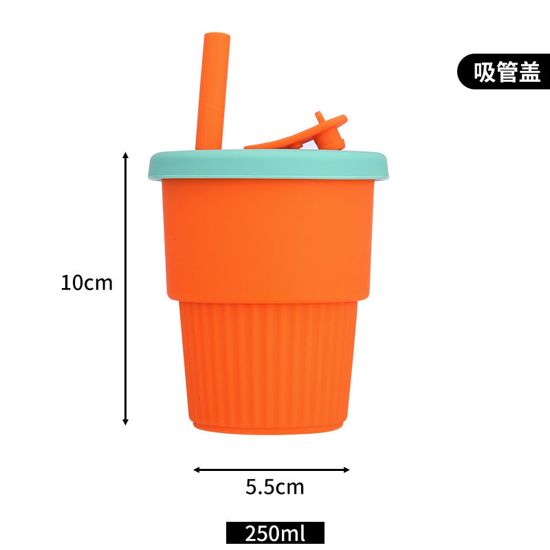 Women's Silicone Drinking Cup with Straw Bowlift