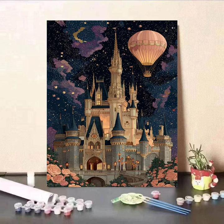 Fantasy Castle Paint by Numbers Canvas Kit Bowlift