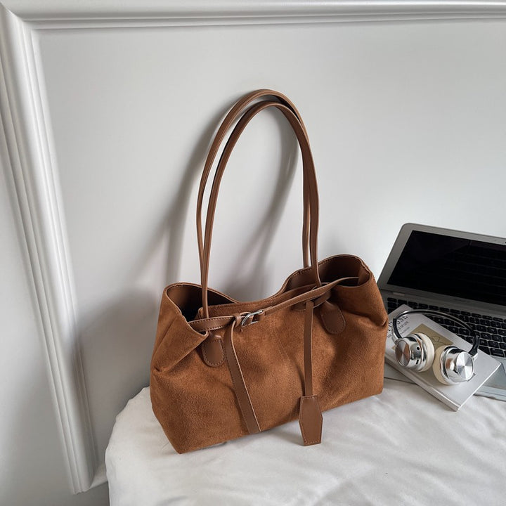 Luxe Suede Tote Bag Bowlift