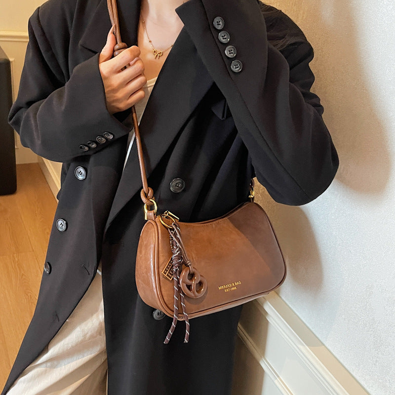 Fashionable Leather Shoulder Bag Bowlift