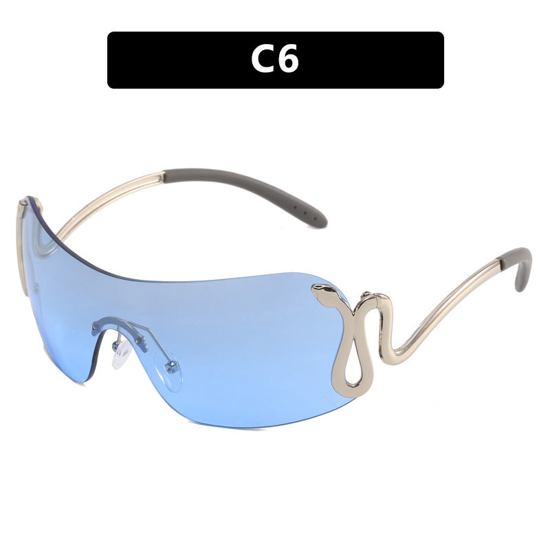 Ladies futuristic sunglasses with elegant swan design Bowlift