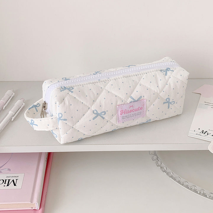 Quilted Pencil Case with Zipper Bowlift