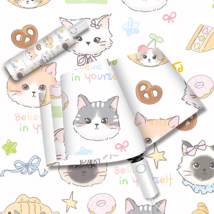 Women's umbrella with cute cat pattern Bowlift