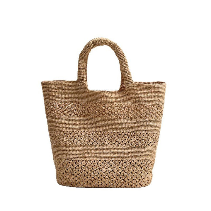 Handcrafted Beach Bag Made From Braided Natural Material Bowlift