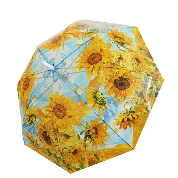 Women's collapsible umbrella with playful sunflower design Bowlift