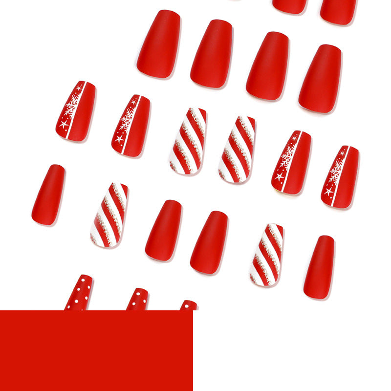 Artful Nail Extensions in Festive Design Bowlift