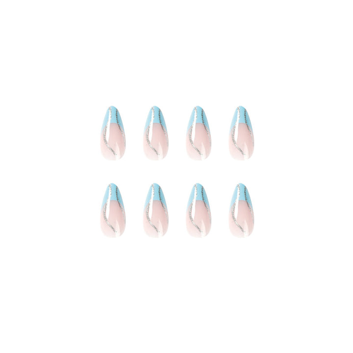 Artful nail art with glitter lines Bowlift
