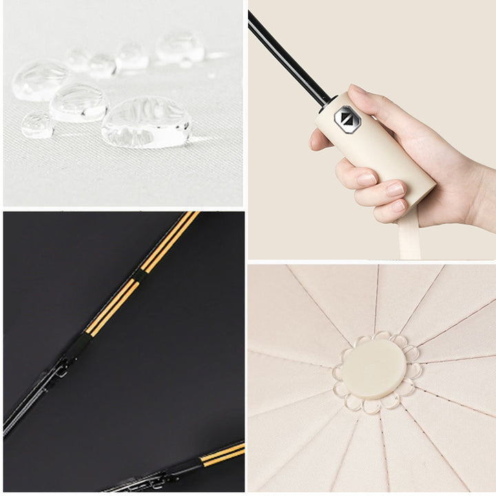 Women's Compact Umbrella with Improved Stability Bowlift