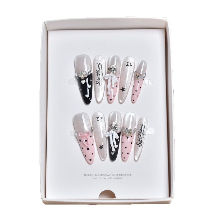 Glamorous Decorative Press-On Nail Art Bowlift