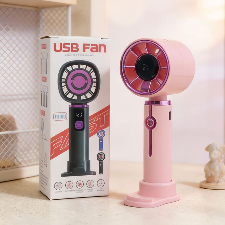 Ladies portable mini hand fan with USB charging function and ergonomic design Bowlift