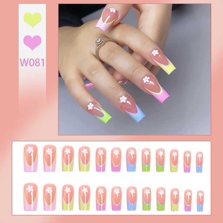 Artificial nails with floral designs Bowlift