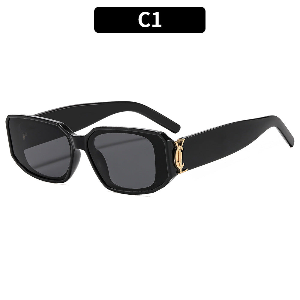 Vintage-Inspired Angular Frame Sunglasses