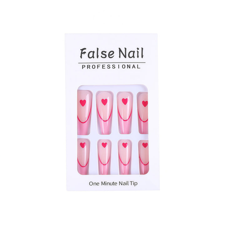 Artificial nails with heart accents Bowlift