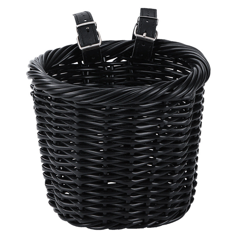 Unisex storage basket with elegant leather handles Bowlift