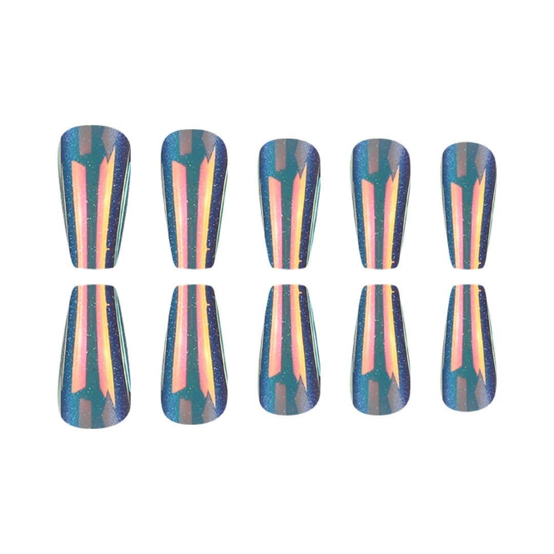 Glossy Long Stiletto Press-On Nails Bowlift