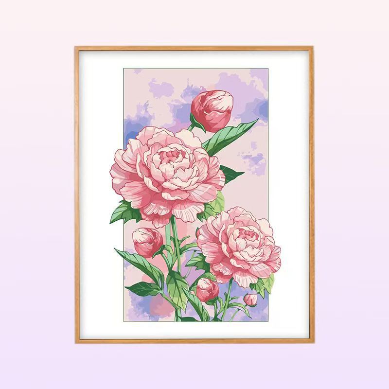 Floral Peony Illustration Wall Art Bowlift