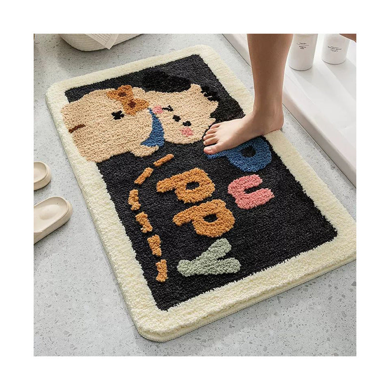 Cute Cartoon Dog Bath Mat Bowlift