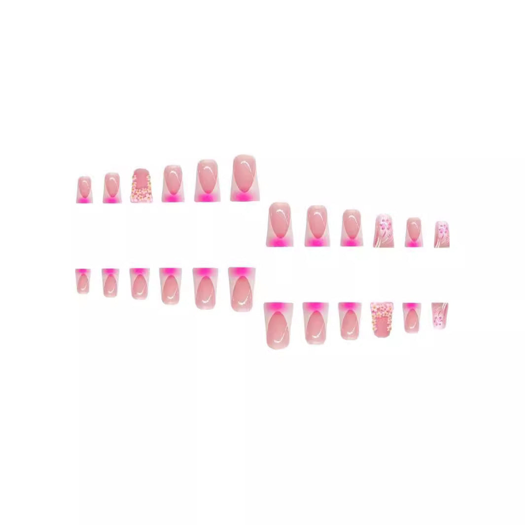 Decorative 3D Floral Nail Enhancements Bowlift