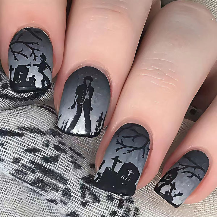 Gothic Graveyard Nail Art Bowlift