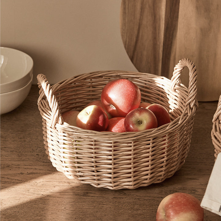 Beef Handcrafted Basket with Handle Bowlift