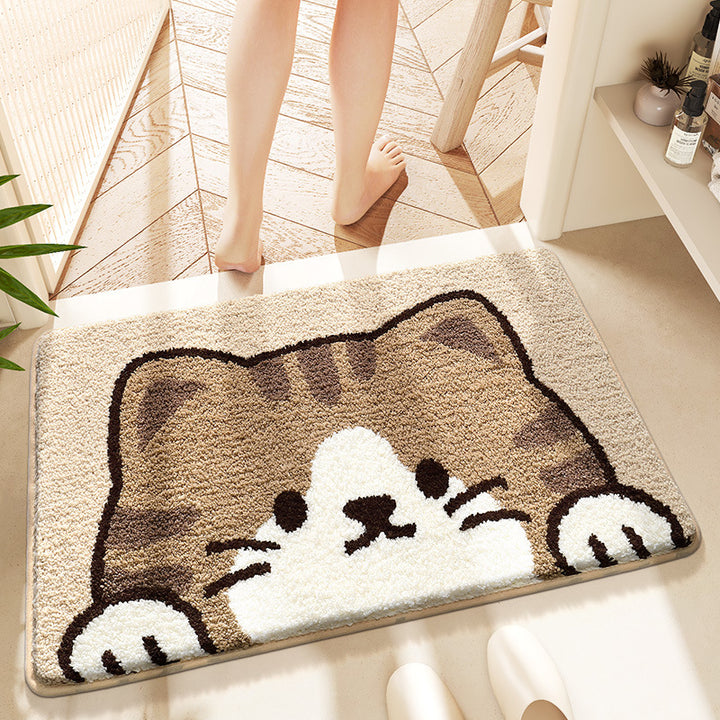 Cute Cat-Themed Bath Mat Bowlift