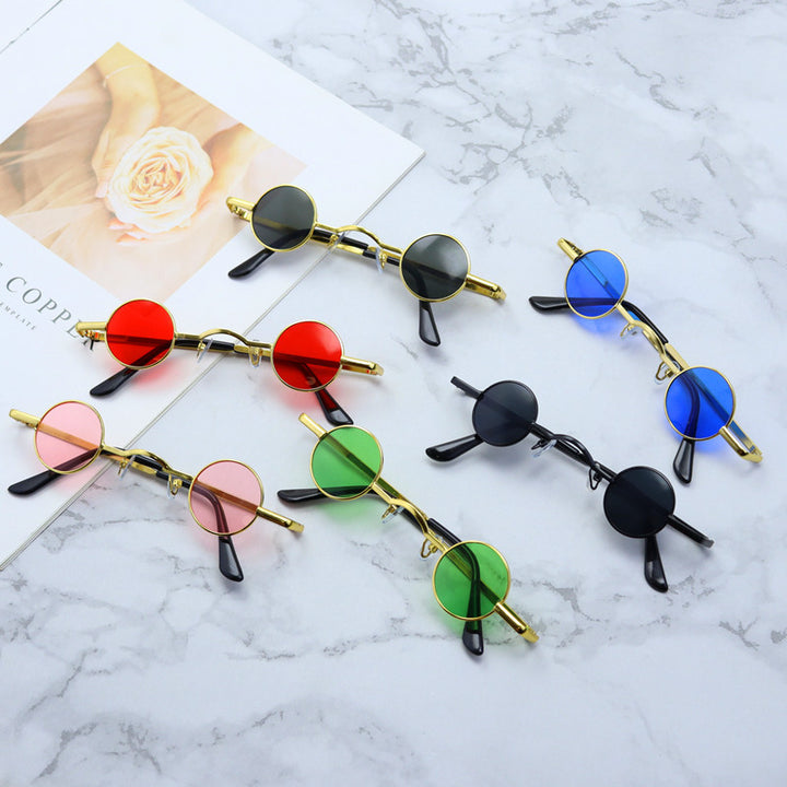 Retro-Inspired Round Metal Frame Sunglasses Bowlift
