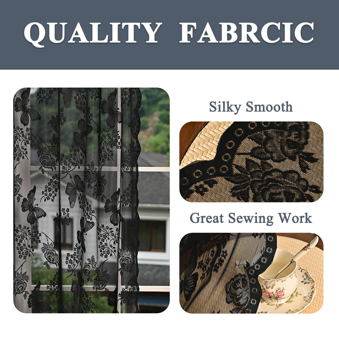 Floral Lace Window Curtain