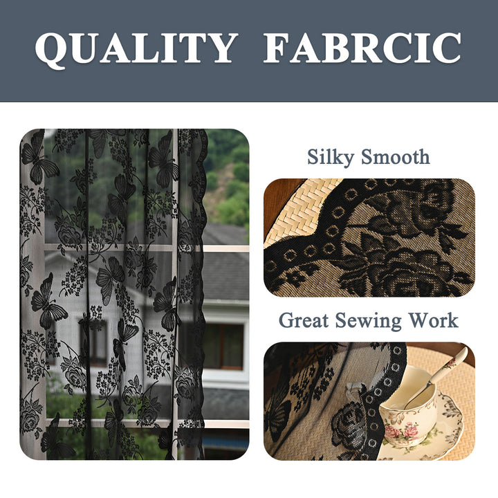 Floral Lace Window Curtain