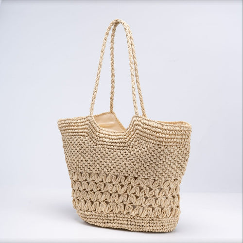 Large Basket Bag with Structured Design Bowlift