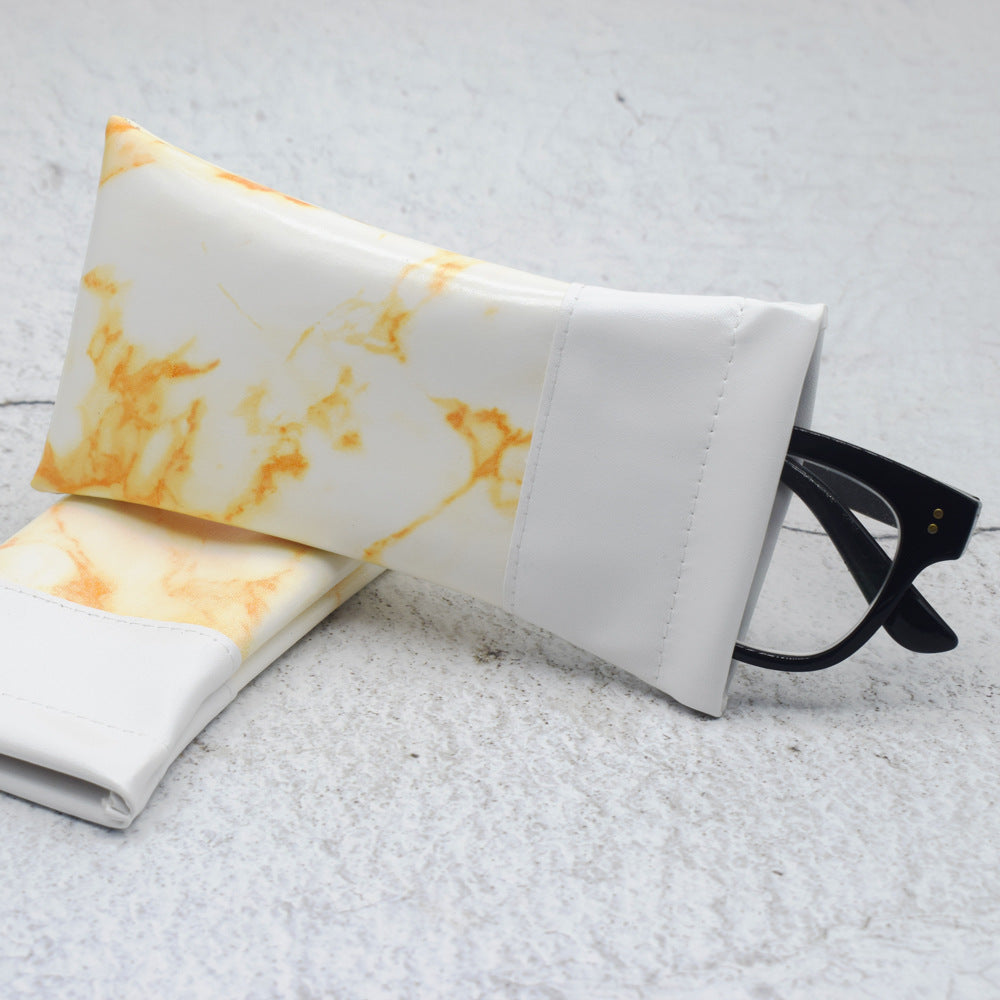 Stylish Marble-Patterned Eyewear Case Bowlift