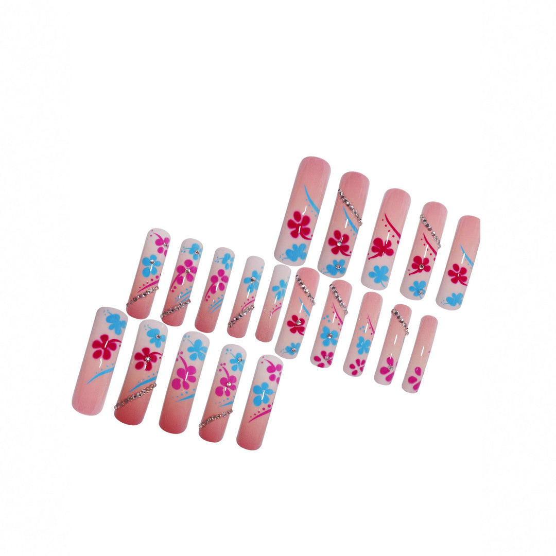 Artfully Designed Floral Press-On Nails Bowlift