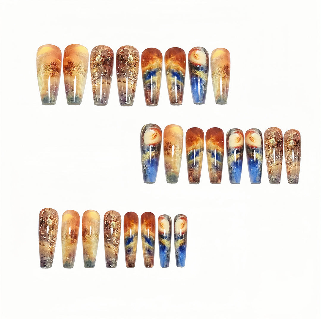 Glamorous Art Nails In Creative Galaxy Design Bowlift