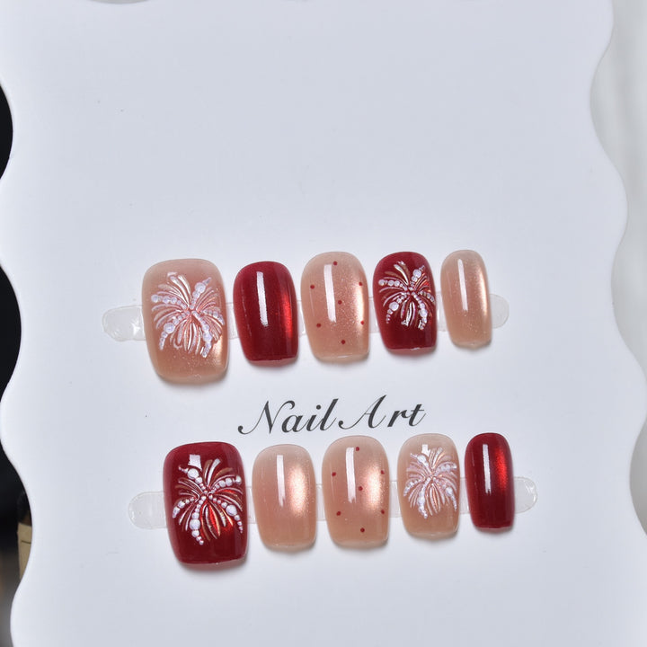 Artistic Press-On Nail Design Set Bowlift