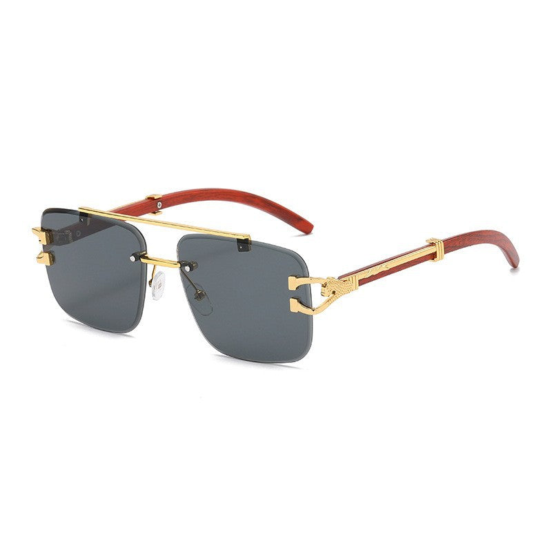 Women's Luxury Sunglasses with Wood and Metal Combination Bowlift