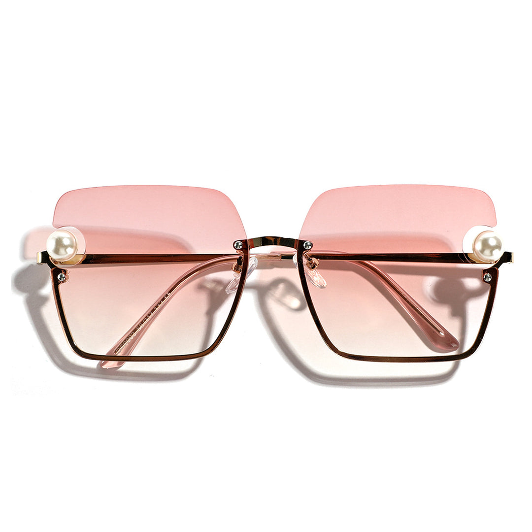 Women's square sunglasses with elegant transparent frame Bowlift