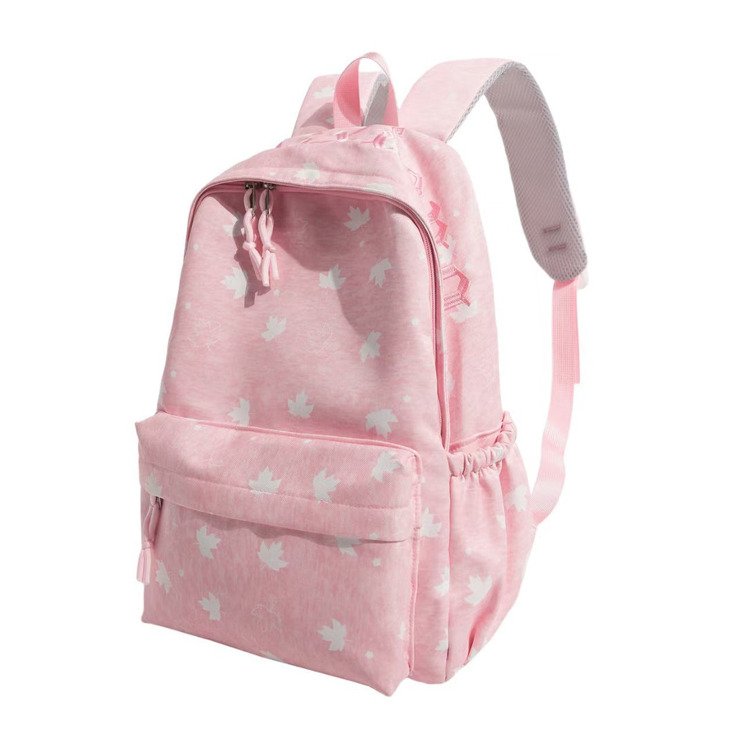 Stylish Leaf-Patterned Backpack Bowlift
