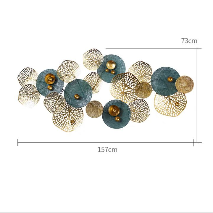 Abstract Floral Metal Wall Sculpture Bowlift
