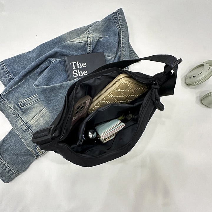 Casual shoulder bag with multifunctional zip pockets Bowlift