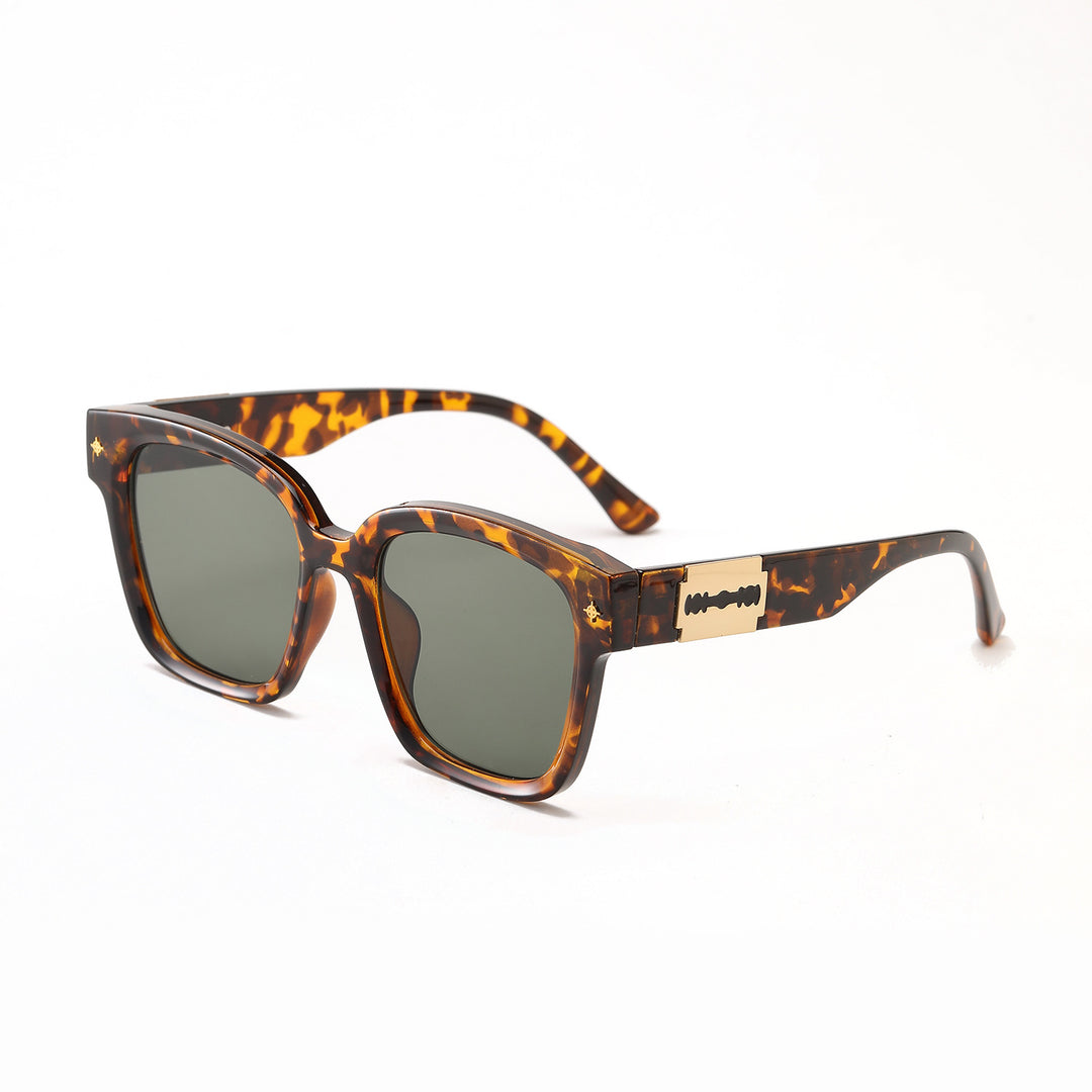 Women's fashionable square sunglasses with transparent frame Bowlift