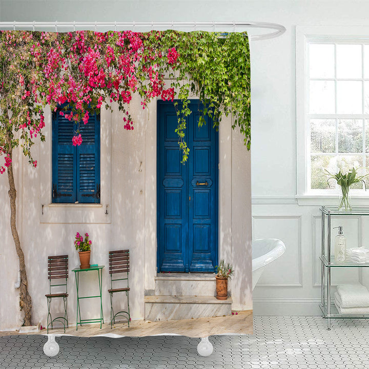 Floral Lane-Inspired Shower Curtain Bowlift