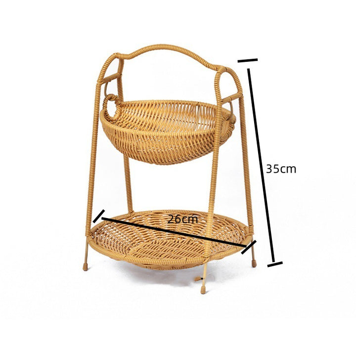 Multi-Tiered Woven Fruit Stand Bowlift