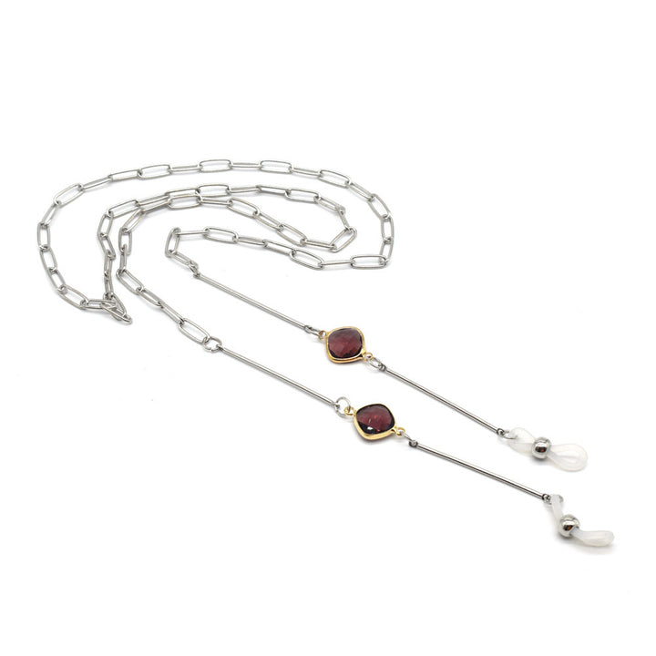 Fashionable glasses holder chain with colorful crystal pendants Bowlift