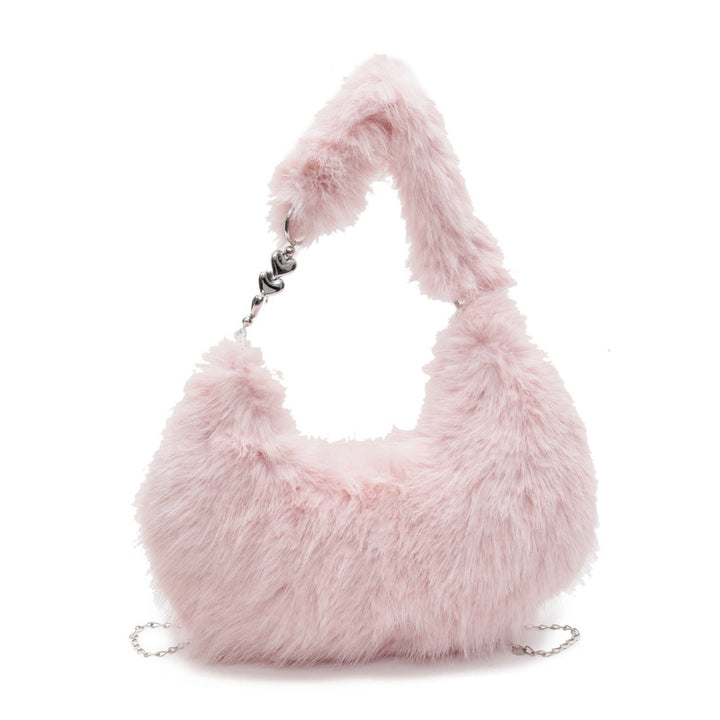 Plush Shoulder Bag with Unique Design Bowlift