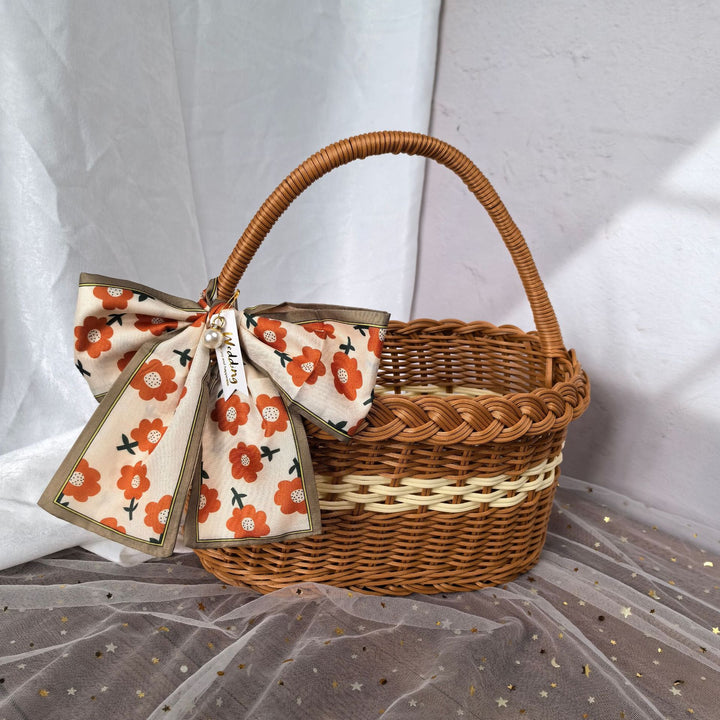 Women elegant handwoven shopping basket Bowlift